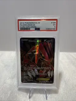 Pokemon Groudon EX Dark Explorers Full Art #106 PSA 5 - Image 1