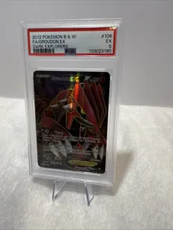 Pokemon Groudon EX Dark Explorers Full Art #106 PSA 5 - Image 3