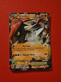 Groudon EX XY42 Holo Foil Pokemon Tin Promo Card nm front - Image 1