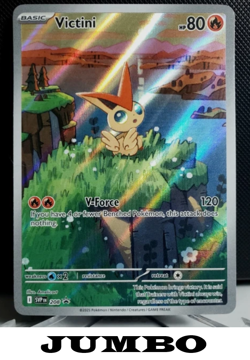 Pokemon TCG Victini SVP 208 JUMBO Scarlet & Violet Black Star Promo NM/M - Image 1