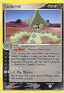 Pokemon EX Power Keepers Uncommon Card - Cacturne 27/108 - Image 1