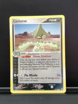 2007 Pokemon Prerelease Ex Power Keepers Cacturne Card 27/108 - Image 2