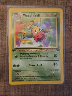 Pokemon TCG WOTC Jungle 1st Edition Weepinbell 48/64 Uncommon Vintage LP/NM - Image 1