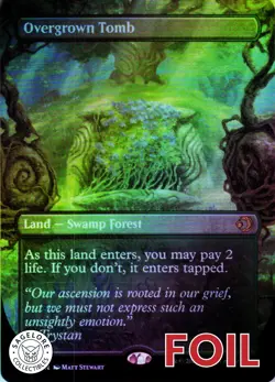 MTG Overgrown Tomb (Borderless) (350) | NM Foil | Lorwyn Eclipsed {ECL} - Image 1