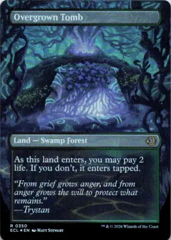 MTG Overgrown Tomb (Borderless) (350) | NM Foil | Lorwyn Eclipsed {ECL} - Image 3