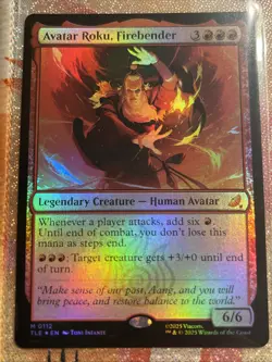 MTG Avatar Roku, Firebender - TLE #0112 Avatar: The Last Airbender Foil - Image 1