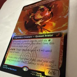 X1 foil extended art Avatar Roku, Firebender from TLE - Image 2