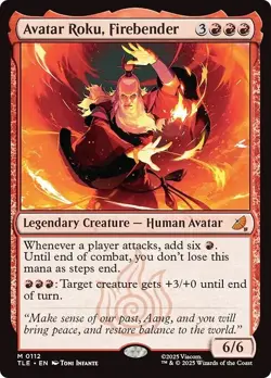 FOIL AVATAR ROKU, FIREBENDER mtg NM The Last Airbender Eternal 1 Mythic - Image 1