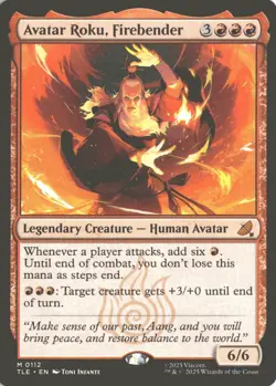 MTG Avatar Roku, Firebender (0112) *Non-Foil* Base Mythic Avatar TLE MT/NM - Image 1