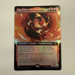 Avatar Roku Firebender FOIL Extended Art 191 Avatar TLE MTG Mythic Unplayed Mint - Image 1