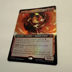 Avatar Roku Firebender FOIL Extended Art 191 Avatar TLE MTG Mythic Unplayed Mint - Image 4