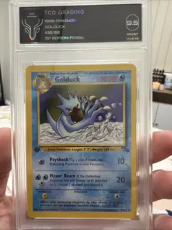 Golduck 1st Edition TCG 9.5 Fossil Pokemon Card Uncommon 35/62 - Image 1