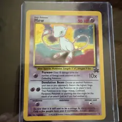 Pokemon TCG Holographic Mew Black Star Promo #9 Card WOTC 1999-2000 Vintage - Image 1