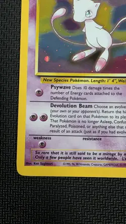 Pokemon TCG Mew 2000 WOTC Black Star Promo 9 Holo League Pokemon Card SWIRL - Image 5