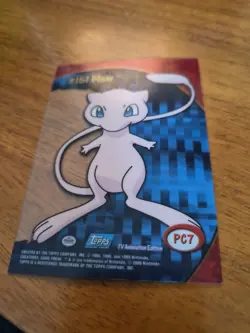 2000 Topps MEW Pokemon TV Animation Clear Card - Image 2