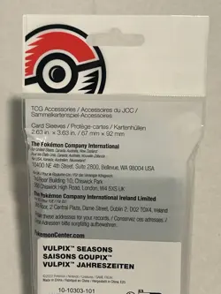 Pokemon Center: Vulpix Seas Card Sleeves (65 Sleeves) Sealed - Image 4
