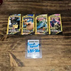 Pokemon Sun & Moon Team Up 3 Card Mini Booster Packs Complete Art Set #3 - Image 1