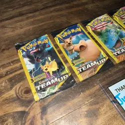Pokemon Sun & Moon Team Up 3 Card Mini Booster Packs Complete Art Set #3 - Image 2
