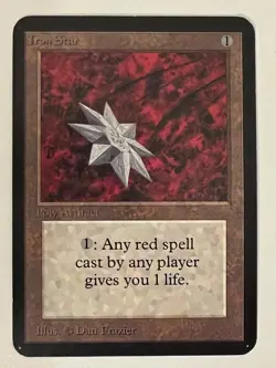 Magic the Gathering MTG Alpha Iron Star LP+ (Beta Bob) - Image 1