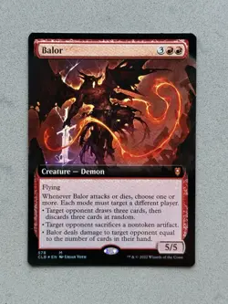 Balor #578 FOIL Extended Art - MTG CLB Commander Legends Baldur’s Gate - NM - Image 1