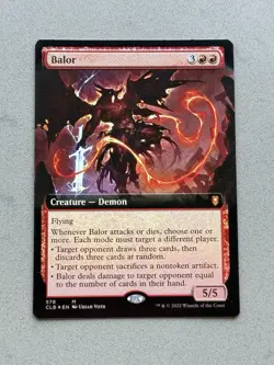Balor #578 FOIL Extended Art - MTG CLB Commander Legends Baldur’s Gate - NM - Image 2