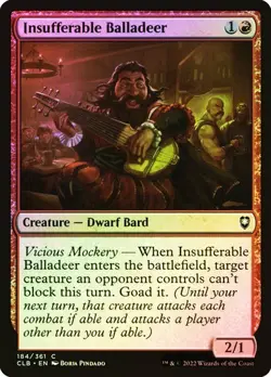 NM Foil Insufferable Balladeer, MTG, Baldur's Gate, Magic the Gathering, 184 - Image 1