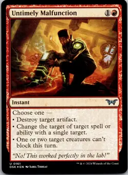 MTG - Untimely Malfunction (161) - DSK - Foil - Image 1