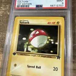 2000 Pokemon Team Rocket 1st Edition Voltorb 69/82 PSA 9 MINT Graded Card - Image 3
