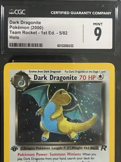 CGC 9 MINT Dark Dragonite Team Rocket 1st Edition 5/82 Holo Pokemon Card - Image 3