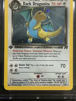 CGC 9 MINT Dark Dragonite Team Rocket 1st Edition 5/82 Holo Pokemon Card - Image 4