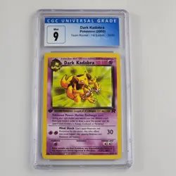 CGC 9 MINT Dark Kadabra 1st Edition 39/82 Pokemon Team Rocket Rare Vtg TCG Card - Image 1