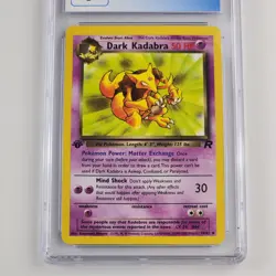CGC 9 MINT Dark Kadabra 1st Edition 39/82 Pokemon Team Rocket Rare Vtg TCG Card - Image 3