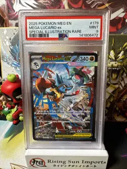 Pokemon Mega Evolution Lucario Ex 179/132 Special Illustration Rare SIR PSA 9 - Image 1