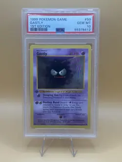 1999 Pokemon Shadowless 1st Edition Base Set Gastly #50 PSA Gem Mint 10 - Image 1