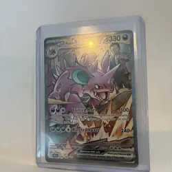 Pokemon Destined Rivals Team Rocket's Nidoking ex 233/182 Special Illustration - Image 4