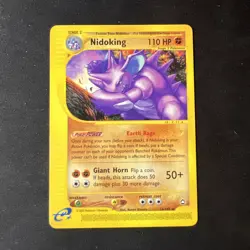 Nidoking 24/147 Aquapolis Ground Type Non-Holo e-Series e-Reader Rare Pokemon C - Image 1
