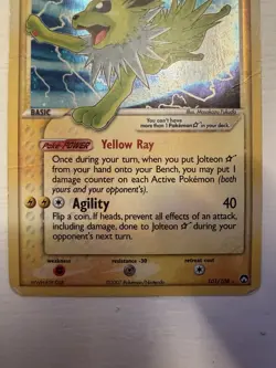Jolteon Gold Star 101/108 Power Keepers Holo Moderately Played Pokemon - Image 1