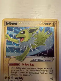 Jolteon Gold Star 101/108 Power Keepers Holo Moderately Played Pokemon - Image 2