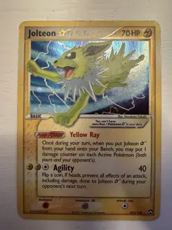 Jolteon Gold Star 101/108 Power Keepers Holo Moderately Played Pokemon - Image 3