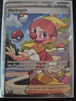 Harlequin 163/086 Pokemon White Flare Full Art Holo Ultra Rare Trainer NM (P-29) - Image 1