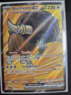 2025 Pokemon SV White Flare - WHT EN Bouffalant ex Ultra Rare #162/086 (P-36) - Image 1