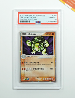 Pokemon PSA 10 Golem Ex #048 Holo Magma VS Aqua 2003 Japanese - Image 1