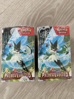 Pokemon TCG Paldea Evolved Half Booster Box Brand New Sealed x2 (36 packs) - Image 2