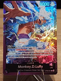 Monkey D. Luffy OP09-061 One Piece Card Game ST26 PURPLE/BLACK Leader NM - Image 1
