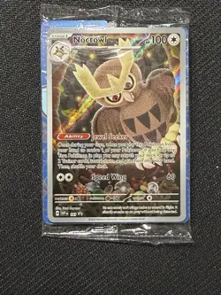 Pokemon TCG Noctowl #141 Sealed, Stellar Crown Promo Card, NM Condition - Image 1