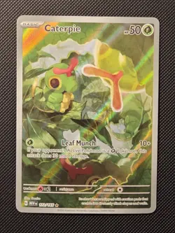 Pokemon TCG Caterpie 172/165 Holo Illustration Rare Scarlet Violet 151 Card - Image 1