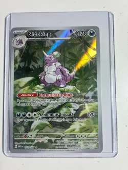 Pokemon TCG Nidoking Scarlet and Violet 151 Illustration Rare Card 174/165 - Image 1