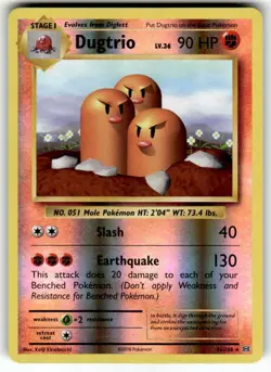 Dugtrio 56/108 Pokemon XY Evolutions 2016 Reverse Holo NM - Image 1