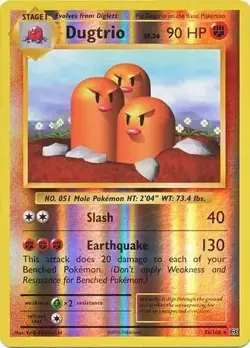 Dugtrio - 56/108 - Pokemon Evolutions XY Reverse Holo Rare Card NM - Image 1