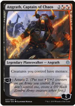X 1 Angrath, Captain of Chaos NM 227 WAR War Of The Spark MTG Magic - Image 1